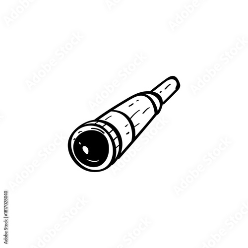 Spyglass hand drawn vector illustration