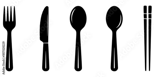 Reusable Cutlery Set Dining On The Go Plastic-Free Silhouette