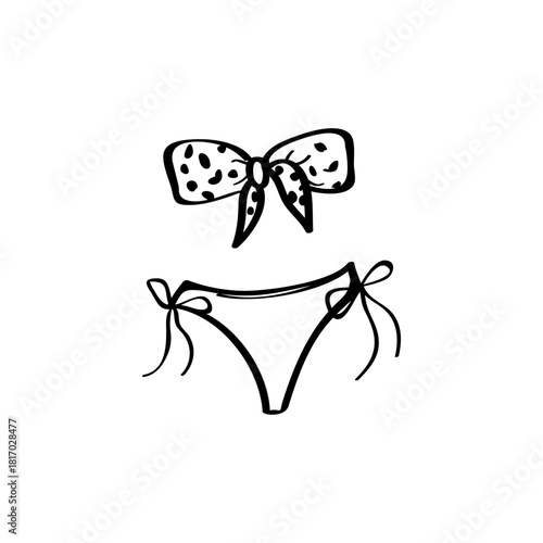 Swimsuit hand drawn vector illustration