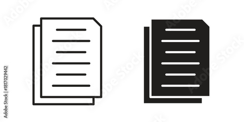 Duplicate icon for template. Icon vector graphic set
