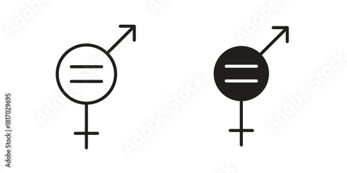 Equality icon for template. Icon vector graphic set
