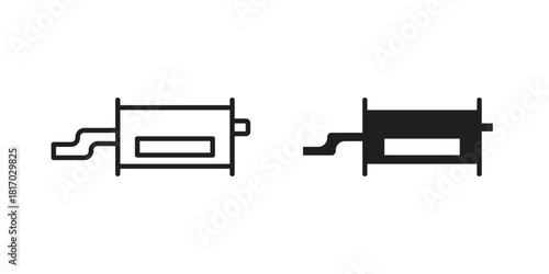 Exhaust pipe icon for template. Icon vector graphic set