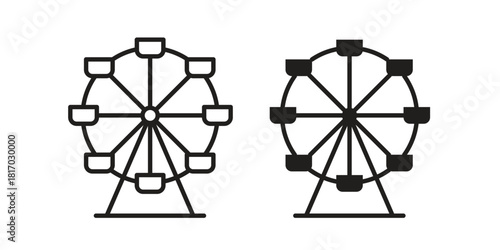 Ferris wheel icon for template. Icon vector graphic set