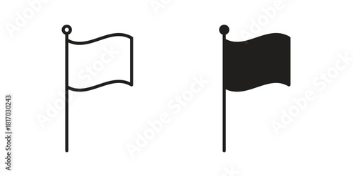 Flag icon for template. Icon vector graphic set