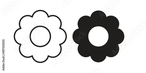 Flower icon for template. Icon vector graphic set