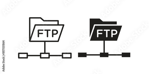 FTP icon for template. Icon vector graphic set