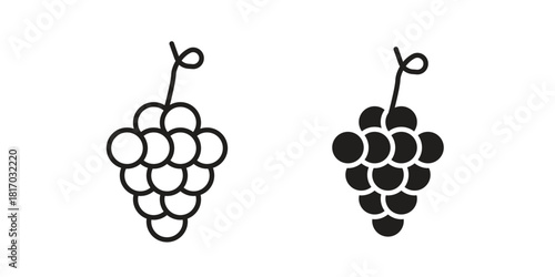 Grape icon for template. Icon vector graphic set