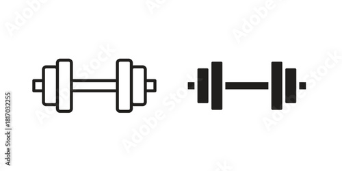 Gym icon for template. Icon vector graphic set