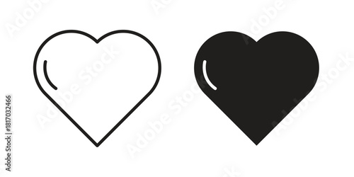 Heart icon for template. Icon vector graphic set
