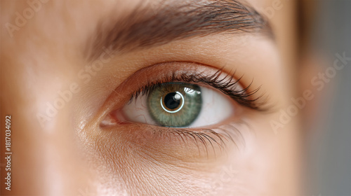 Relaxing eye massage with metal roller for skin rejuvenation and puffiness reduction
