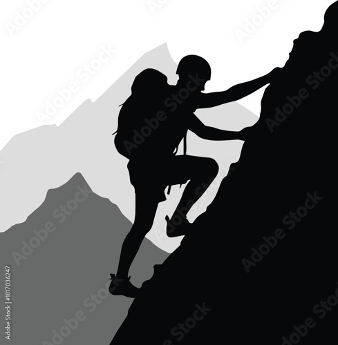 man mountain climber icon