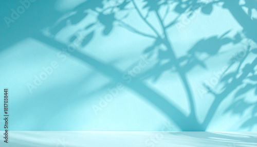 Botanical Shadows On Teal