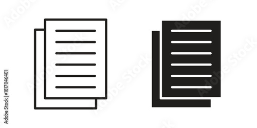 Duplicate icon pictogram in trendy outline style. icon, sign or symbol.