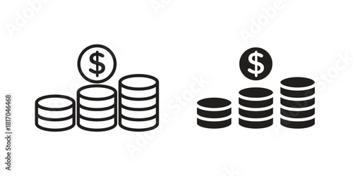 Earning icon pictogram in trendy outline style. icon, sign or symbol.