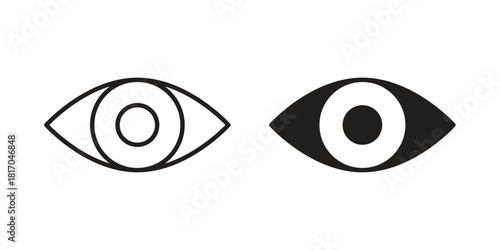 Eye icon pictogram in trendy outline style. icon, sign or symbol.