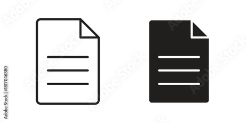 File icon pictogram in trendy outline style. icon, sign or symbol.