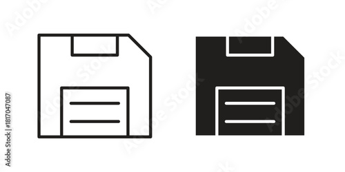 Floppy disk icon pictogram in trendy outline style. icon, sign or symbol.