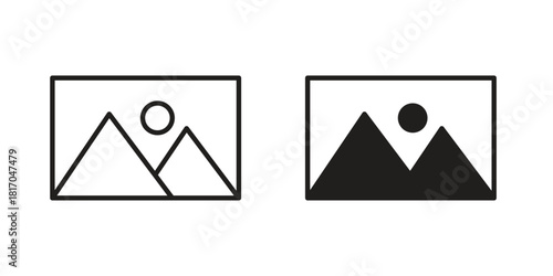 Gallery icon pictogram in trendy outline style. icon, sign or symbol.
