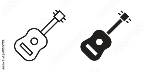 Guitar icon pictogram in trendy outline style. icon, sign or symbol.