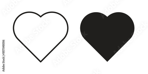 Heart icon pictogram in trendy outline style. icon, sign or symbol.