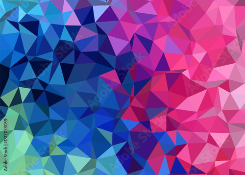 Vibrant Abstract Mosaic A Colorful Geometric Design with Triangles