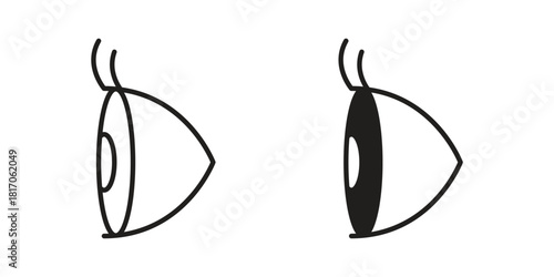 Eye side icon for your website design, logo, app, UI. EPS10