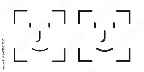 Face id icon for your website design, logo, app, UI. EPS10