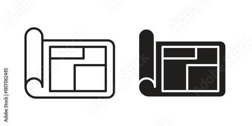 Floor plan icon for your website design, logo, app, UI. EPS10