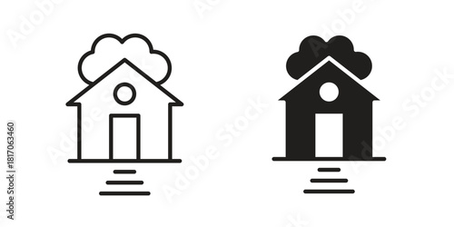 House tree icon for your website design, logo, app, UI. EPS10