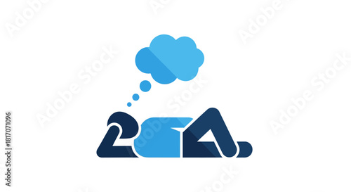 Geometric dreaming: modern art of 2024 with dream bubble