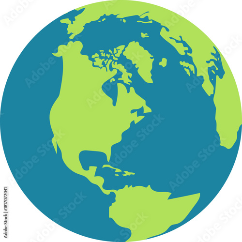 world map with globe