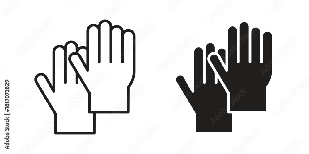 Fototapeta premium Glove icon in filled, thin line, stroke style for website and apps