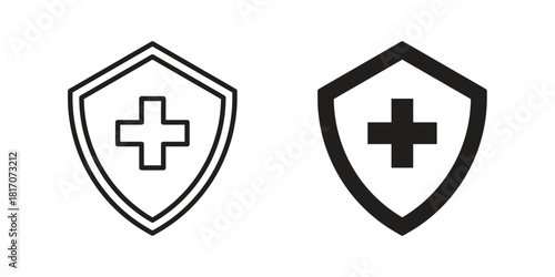Health insurance icon in filled, thin line, stroke style for website and apps