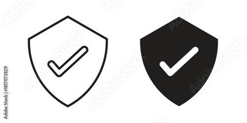 Insured icon in filled, thin line, stroke style for website and apps