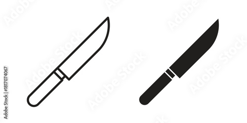 Kitchen knife icon in filled, thin line, stroke style for website and apps