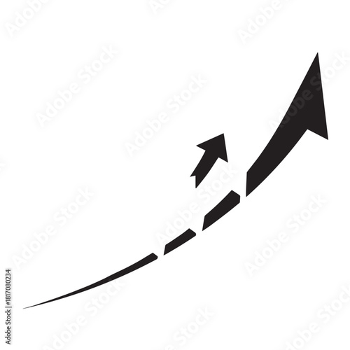 Abstract upward growth chart symbolizing momentum, progress, and rising trajectory in business analytics.