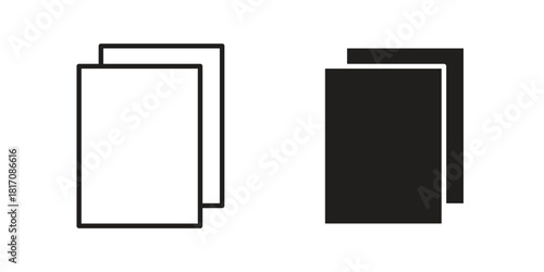Duplicate icon designs collection for mobile, ui, web.