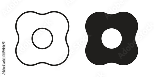 Egg fried icon designs collection for mobile, ui, web.