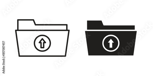 Folder upload icon designs collection for mobile, ui, web.