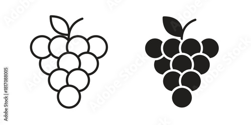 Grape icon designs collection for mobile, ui, web.