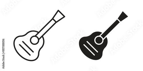 Guitar icon designs collection for mobile, ui, web.