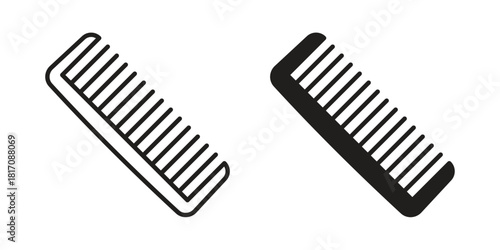 Hair brush icon designs collection for mobile, ui, web.