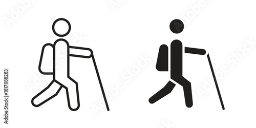 Hiking icon designs collection for mobile, ui, web.