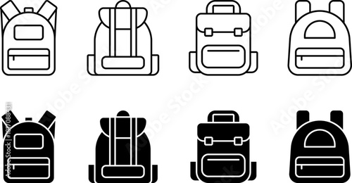 School Bags Icons