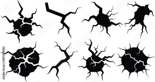 Cracked surface vector designs for artistic backgrounds and creative projects enhancing visual appeal 