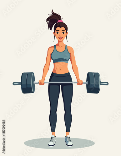 Women Exercise health with Dumbbell