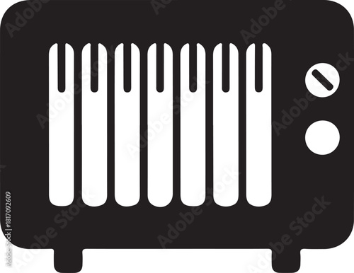 Radiator Heater Vector Illustration for Home Appliance Icon