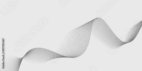 Abstract Vector Background with Black Wavy Lines. Black Wave Background, Curved Wave design Perfect for Graphic Design Project, Banners, Posters and Digital Art, Ideal for Branding and Presentations