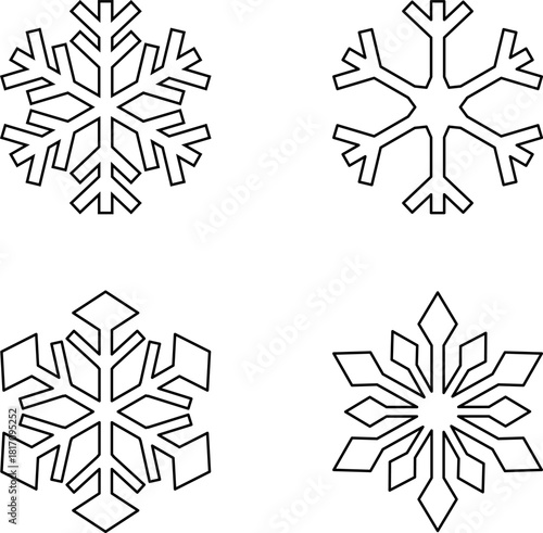 Snowflake Outline Icons