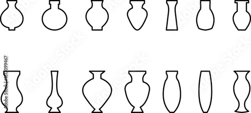 Pottery Outlines icons